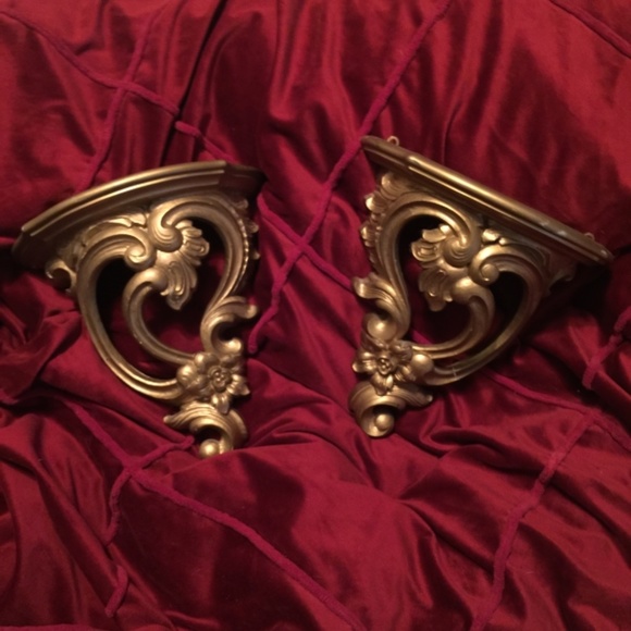Gold Vintage Scroll Wall Small Shelves - Picture 10 of 12